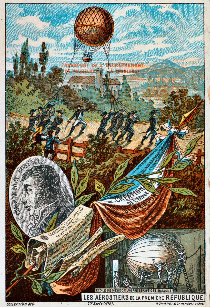 1794到1890年代，企业家气球从Mauberge运到Charleroi。 作者 不明