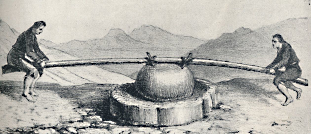 Traviche或Mill在Lavaderos或Gold Washings上使用，c1826，1911年 作者 不明