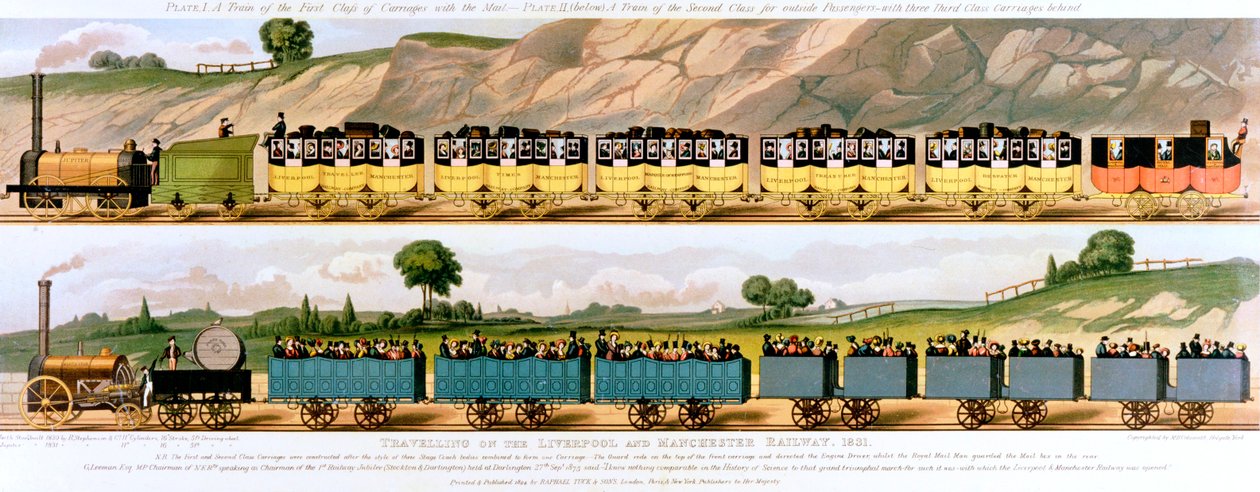 1831年乘坐利物浦和曼彻斯特铁路旅行 作者 不明