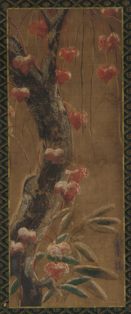 树、秋藤和雪，江户时代，1615-1868。 作者 不明