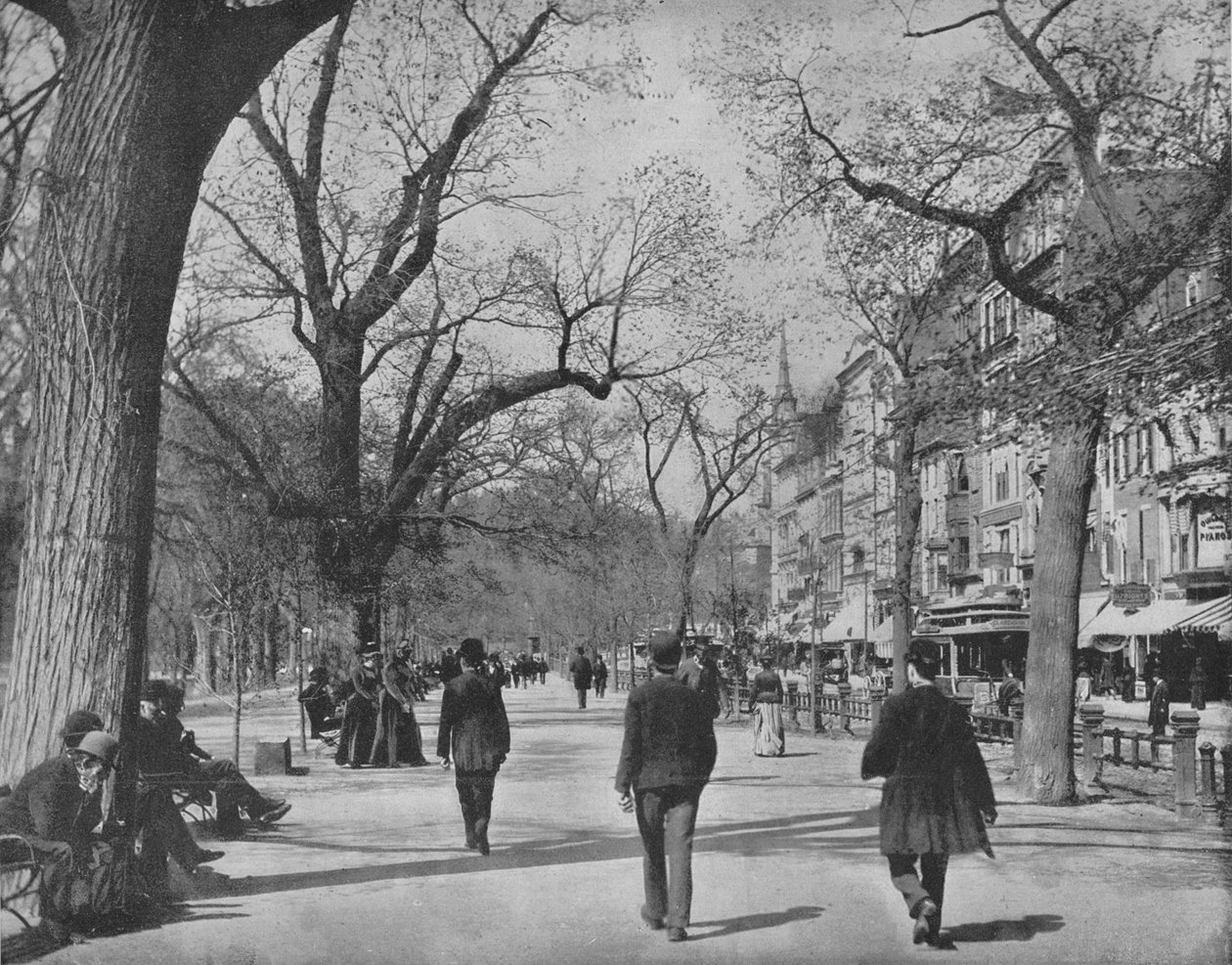 Tremont街和The Common，波士顿，约建于1897年。 作者 不明