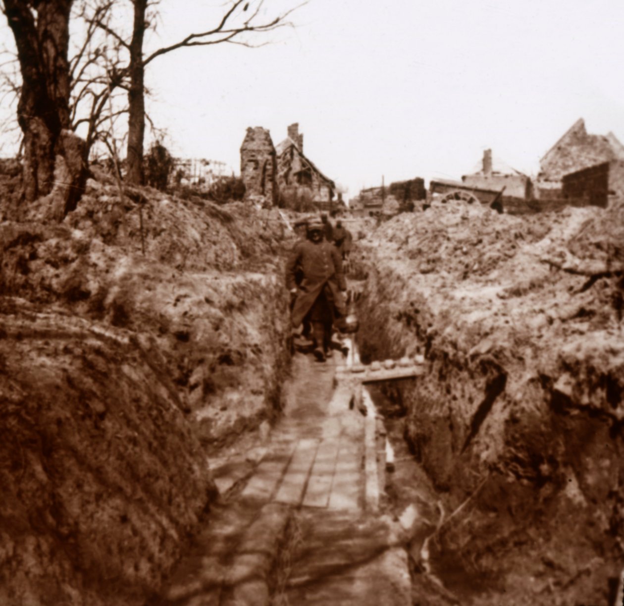 沟槽，法国北部索姆，c1914-c1918 作者 不明