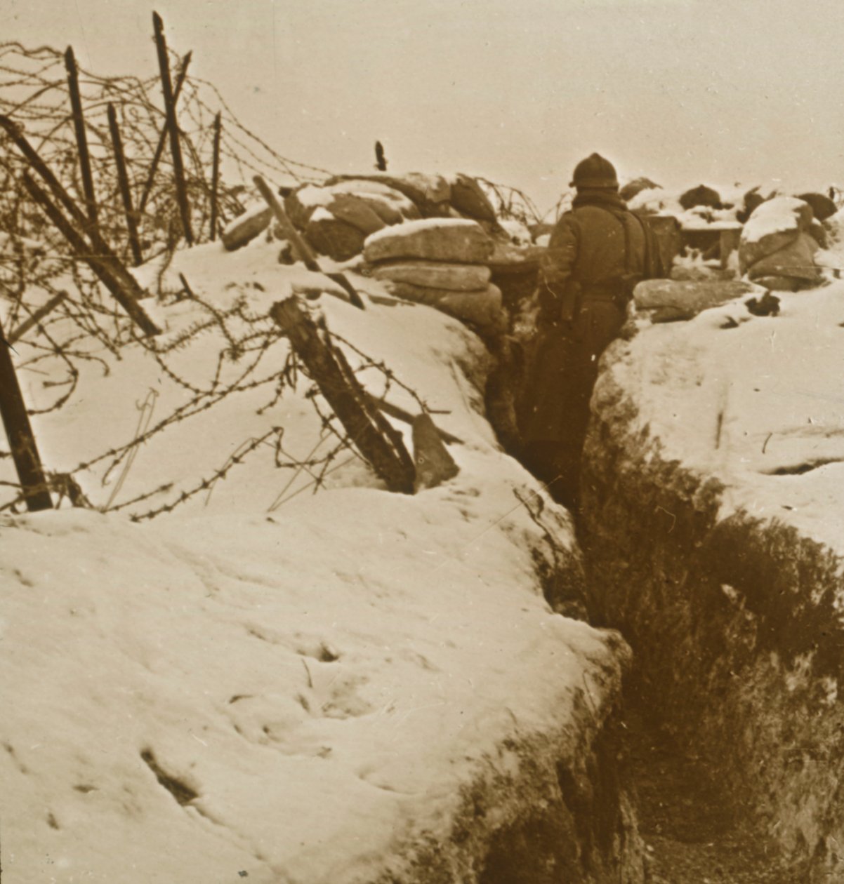 雪地里的战the，法国东部阿尔萨斯，c1914-c1918 作者 不明