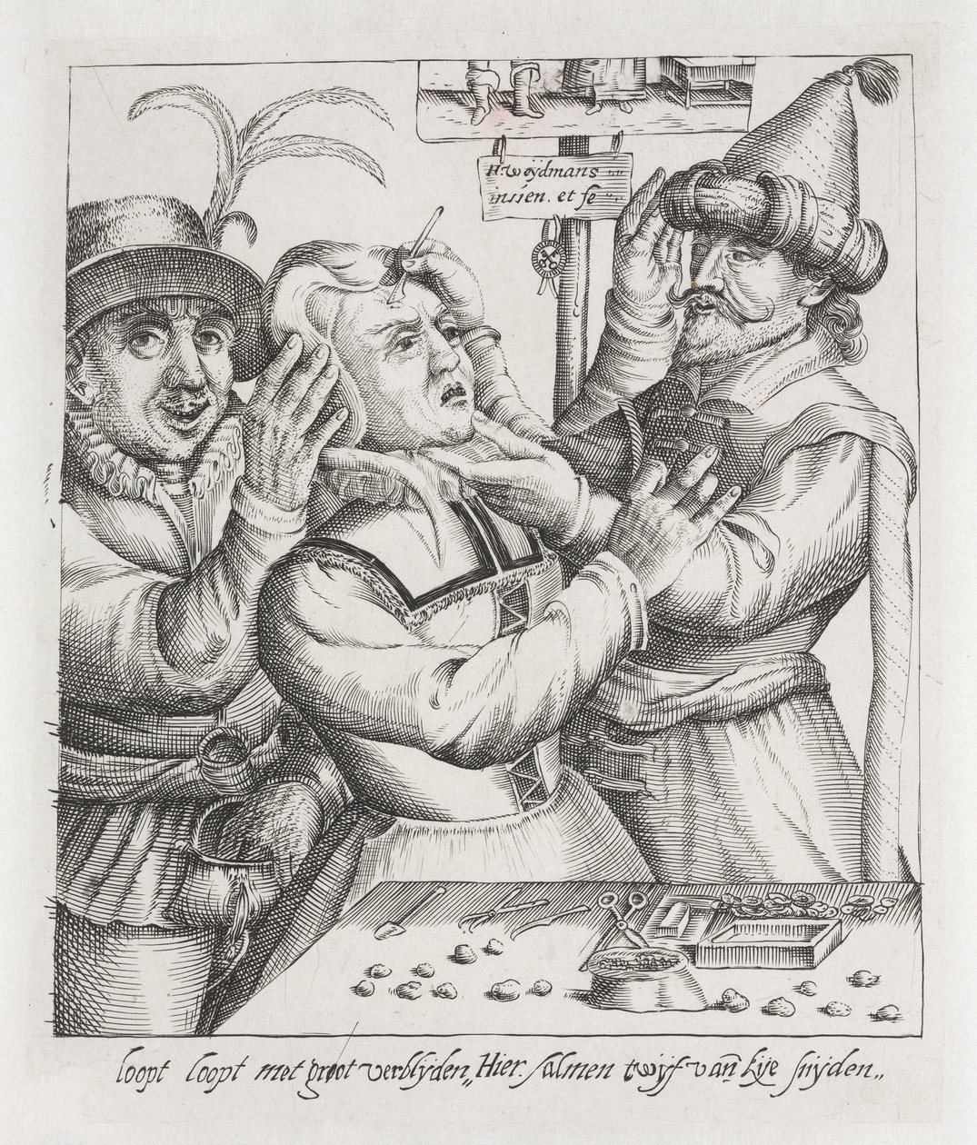 Trephination ïRemoving the Stone, engraving 作者 不明