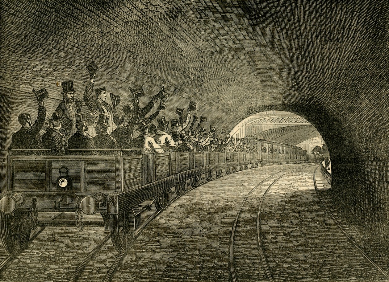 地下铁路的试车之旅，1863年，c1876。 作者 不明