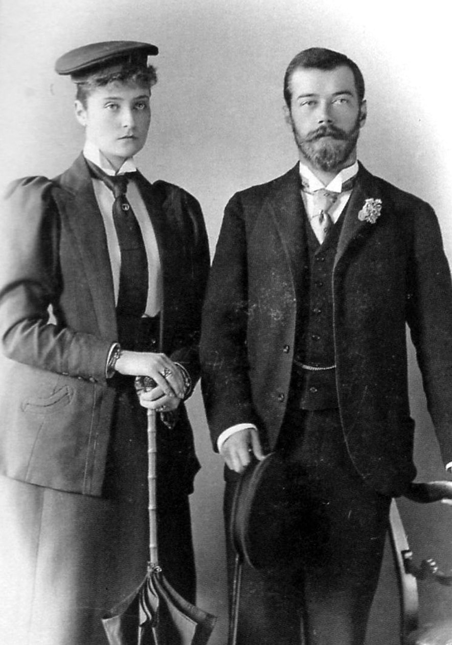俄罗斯的Tsarevich Nicholas Alexandrovich和黑森公主Alix，伦敦，1894年 作者 不明