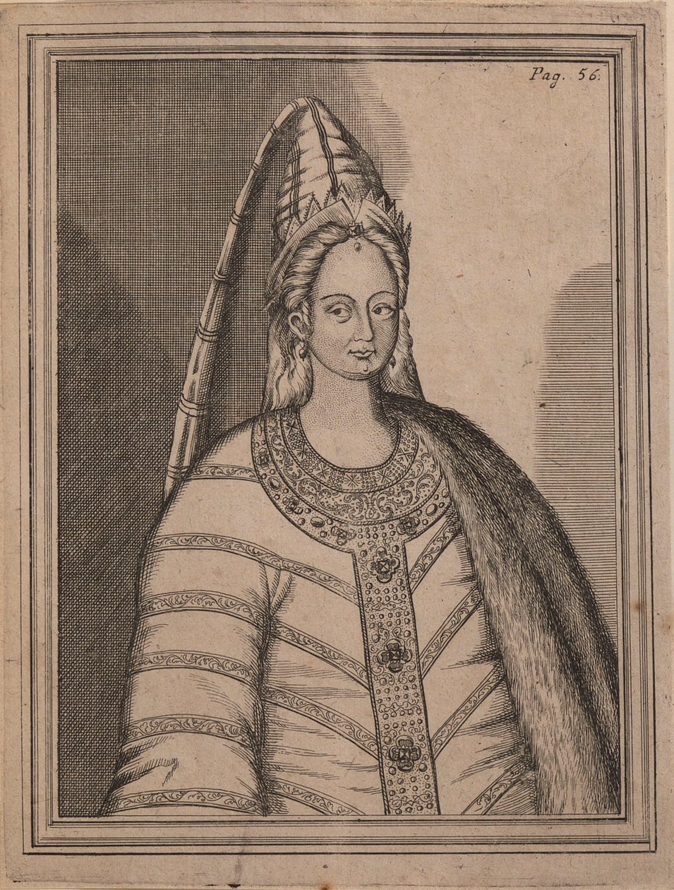 沙皇伊琳娜·戈杜诺娃（Tsarina Irina Godunova）1557-1603，俄罗斯沙皇费奥多尔一世的妻子。 作者 不明