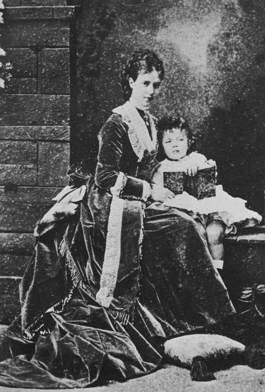 俄罗斯的沙皇玛丽亚·费奥多罗夫娜（Tsarina Maria Feodorovna）与沙皇亚历山大·尼古拉斯（c1873） 作者 不明