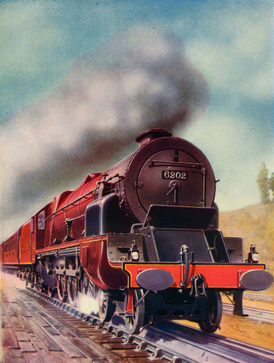 涡轮驱动太平洋属于LMS铁路，1935-36年。 作者 不明
