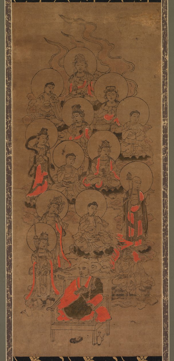 十二世纪佛陀和十二佛像。 作者 不明