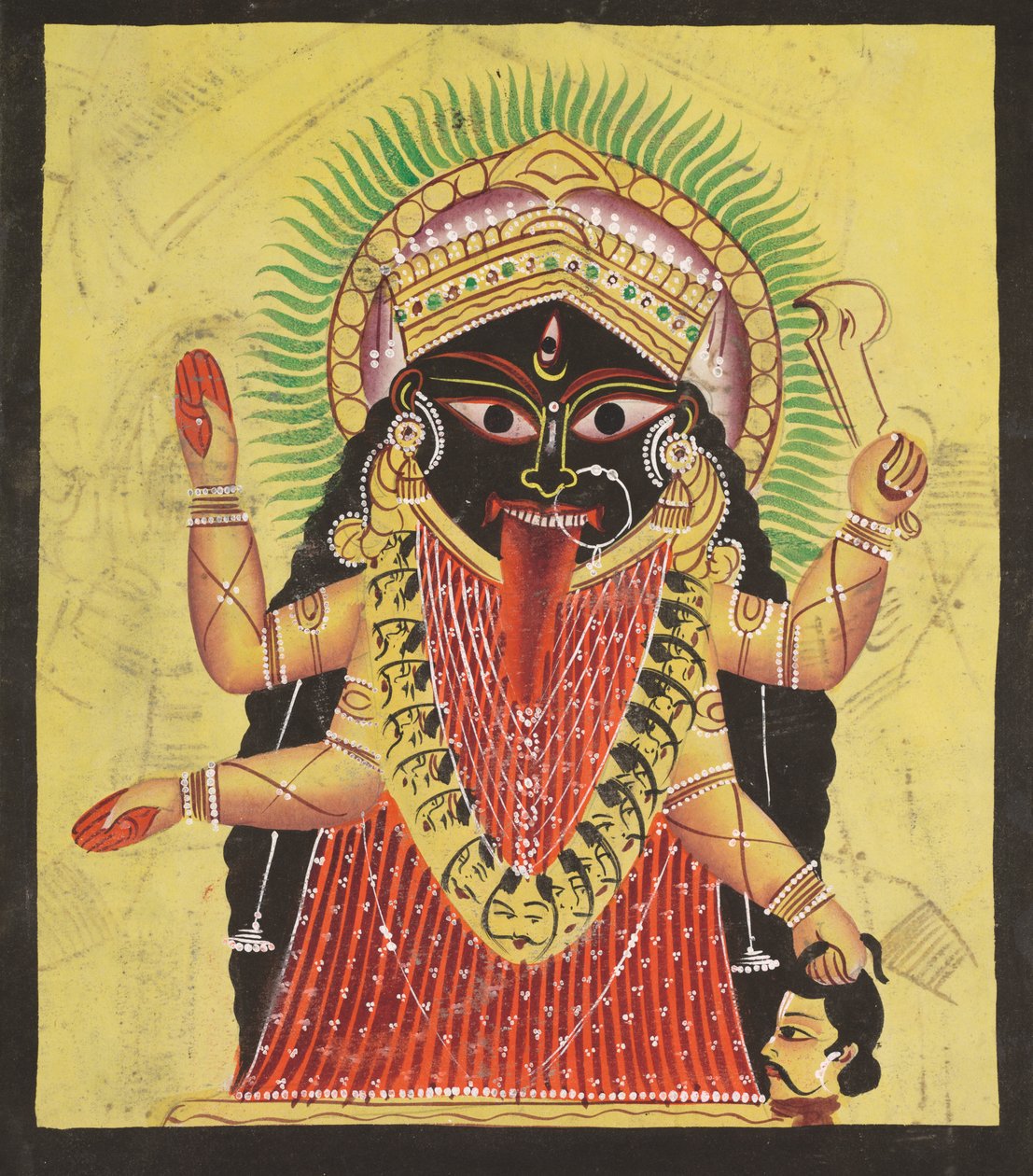 Kali的两个方面：Kali Enshrined，c。 1880年-1890年。 作者 不明