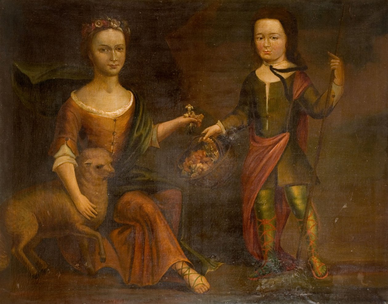 霍尔特家族的两个孩子，1800年。 作者 不明