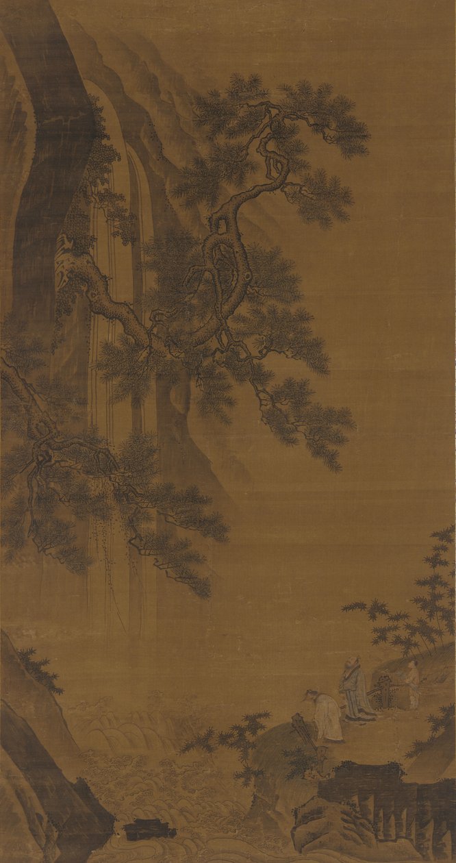 两位沉思的绅士，明朝时期，16世纪。 作者 不明
