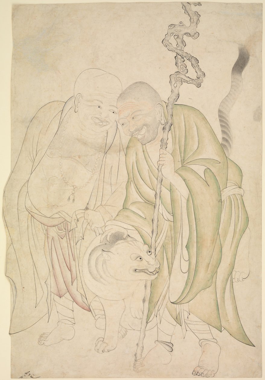 两个罗汉，约1480年。 作者 不明