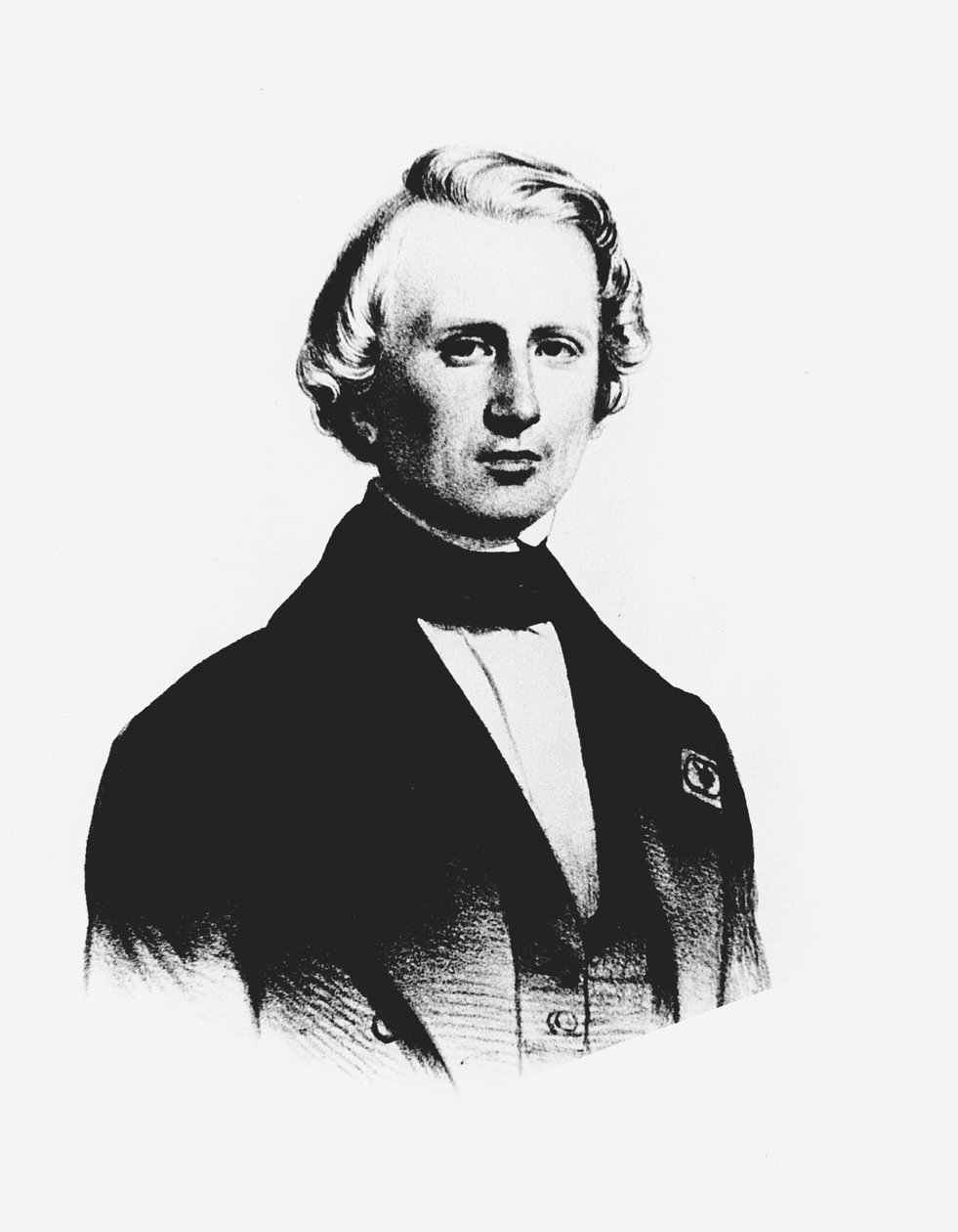 勒维里耶（UJJ Leverrier），法国天文学家，1846年计算出海王星的位置，约1850年 作者 不明