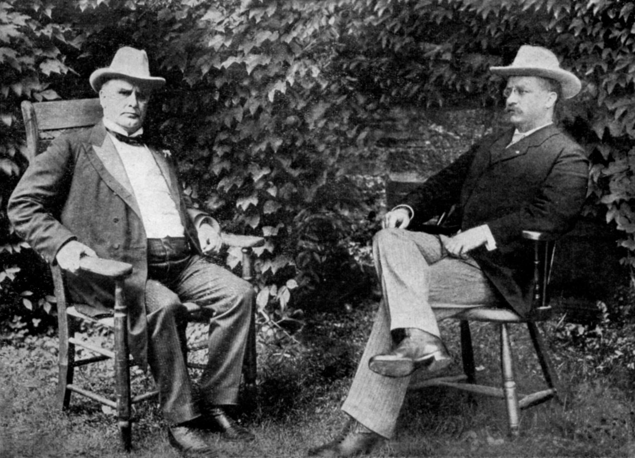 美国总统威廉·麦金莱（William McKinley）和副总统西奥多·罗斯福（Theodore Roosevelt），1899年-1951年 作者 不明