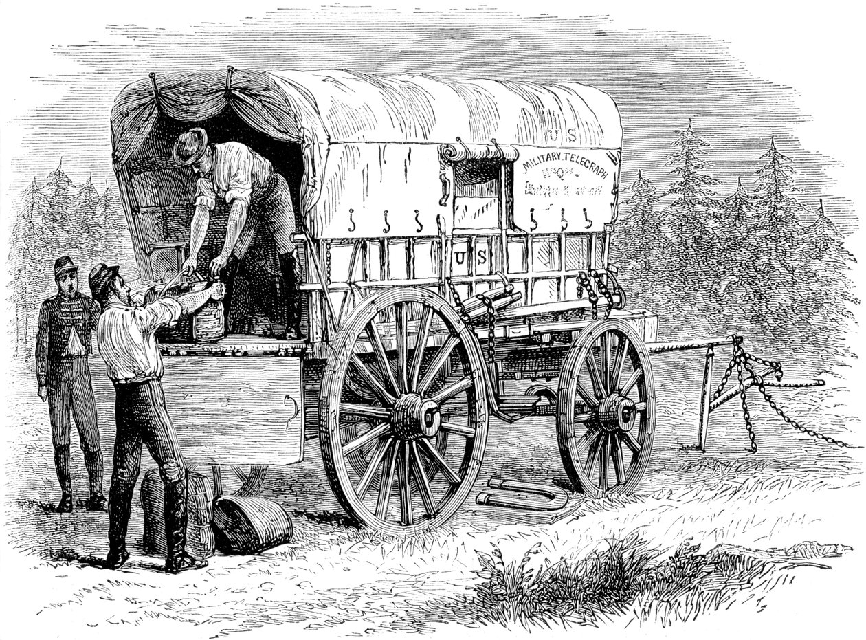 美国军事电报旅行车，美国南北战争，1861-1865年c1880 作者 不明