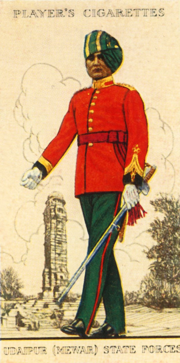 乌代浦梅瓦尔州军，1936年。 作者 不明