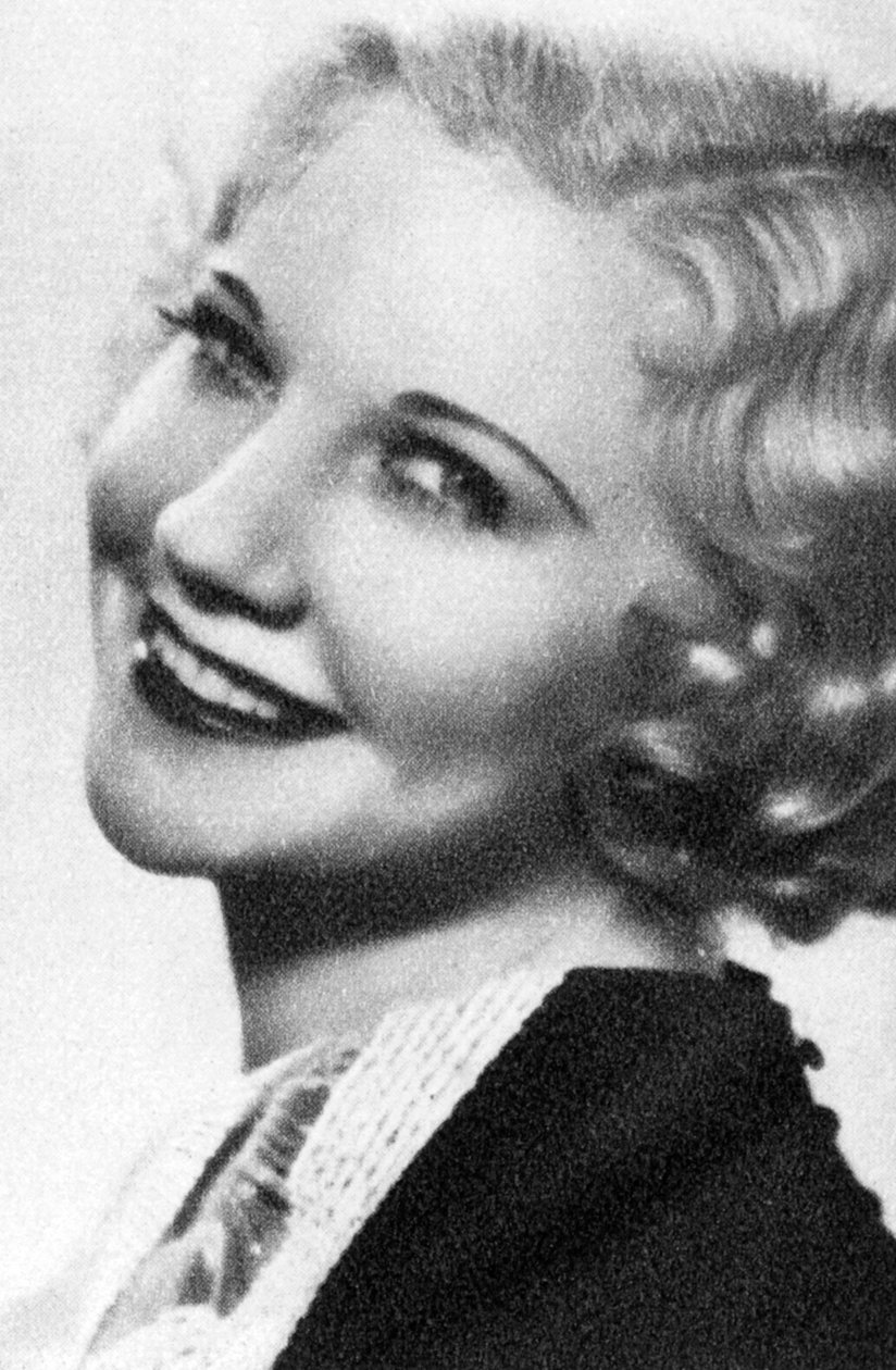 乌纳·默克尔（Una Merkel），美国电影女演员，1934-1935年 作者 不明