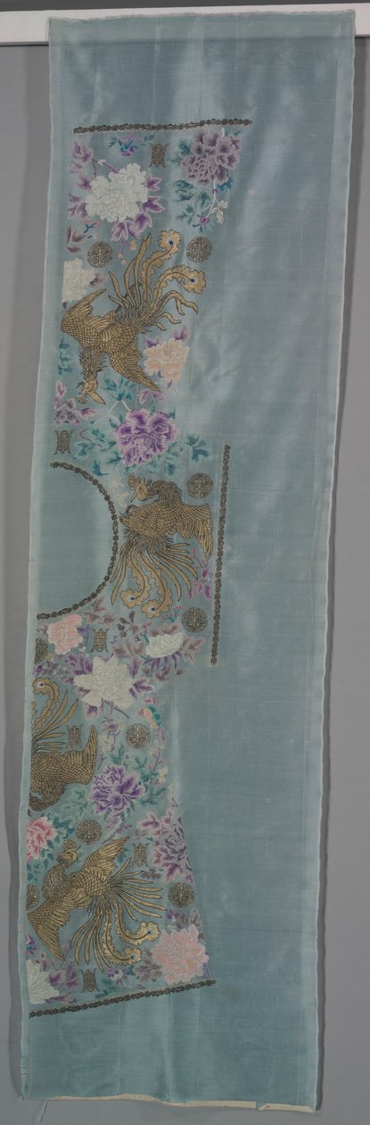 未切割的长袍：正确的左前和后面板，c。 1890年代。 作者 不明