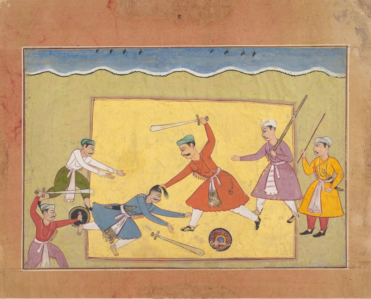 不明身份的页面，来自分散的Bhagavata Purana 毗湿奴神的古代故事，约1610年。 作者 不明