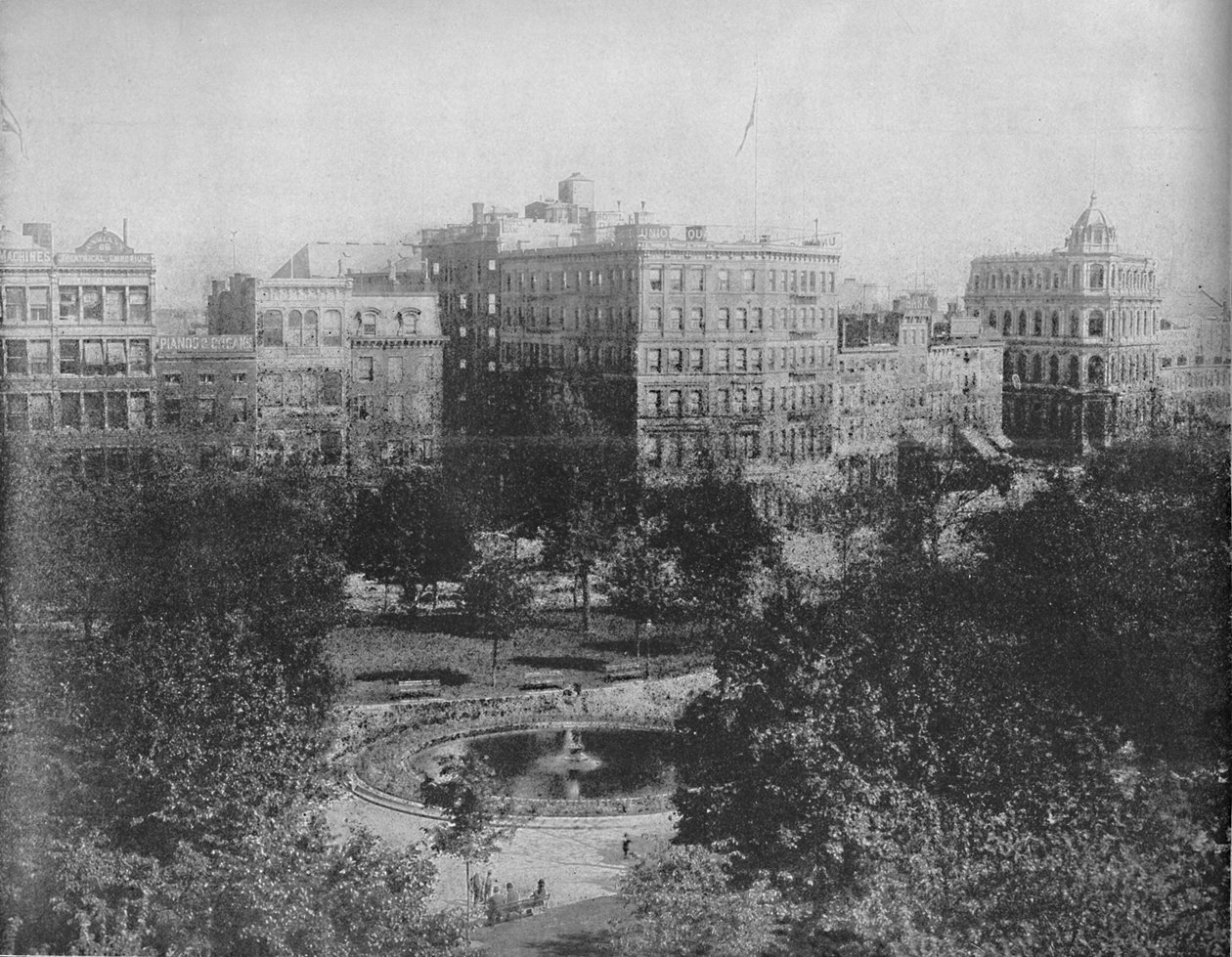 纽约联合广场，约1897年。 作者 不明