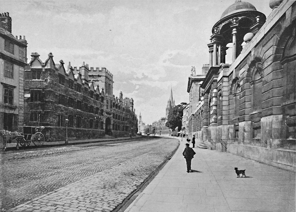 牛津大学高街大学学院，大约1896年 作者 不明