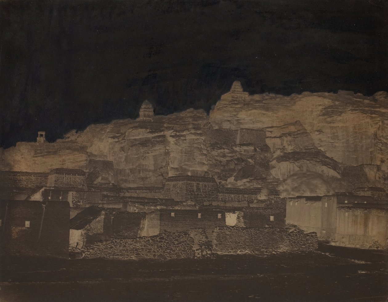 无题，[建筑物，可能是考古遗址]，1860年代。 作者 不明