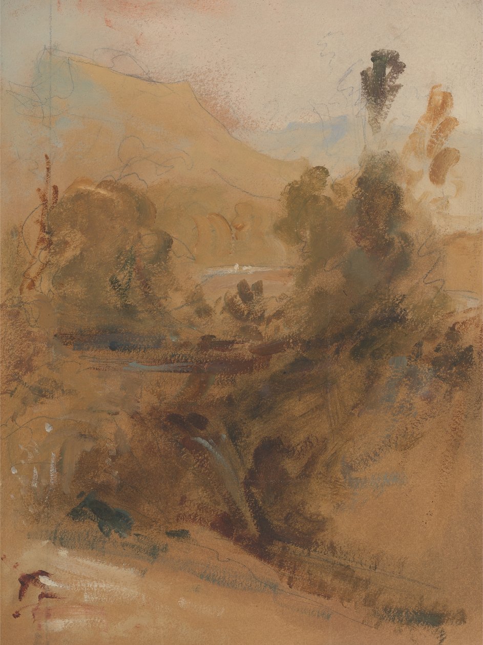 直立的风景，约1830年。 作者 不明