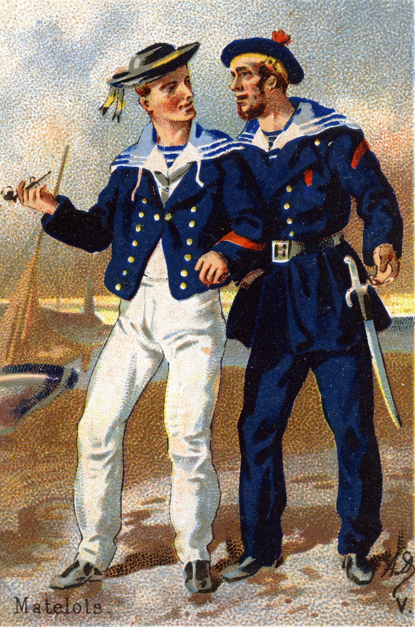 V: Seamen. Engraving in "Military Alphabet" . Illustrator