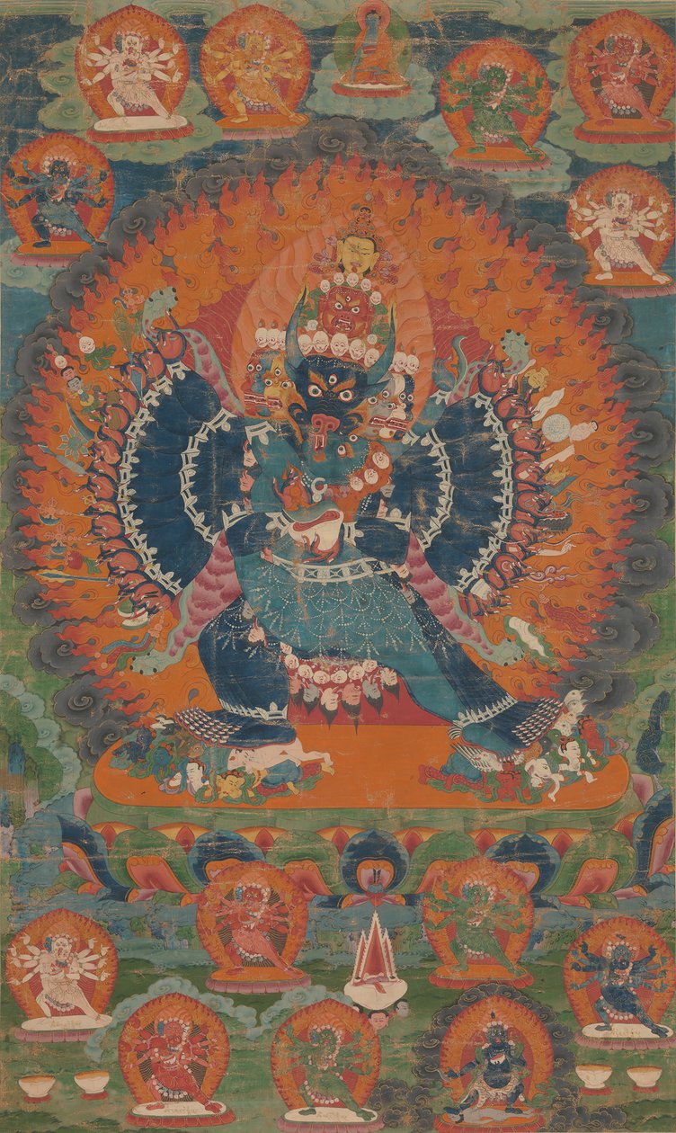 Vajrabhairava和他的同伴Vajravetali，18世纪。 作者 不明