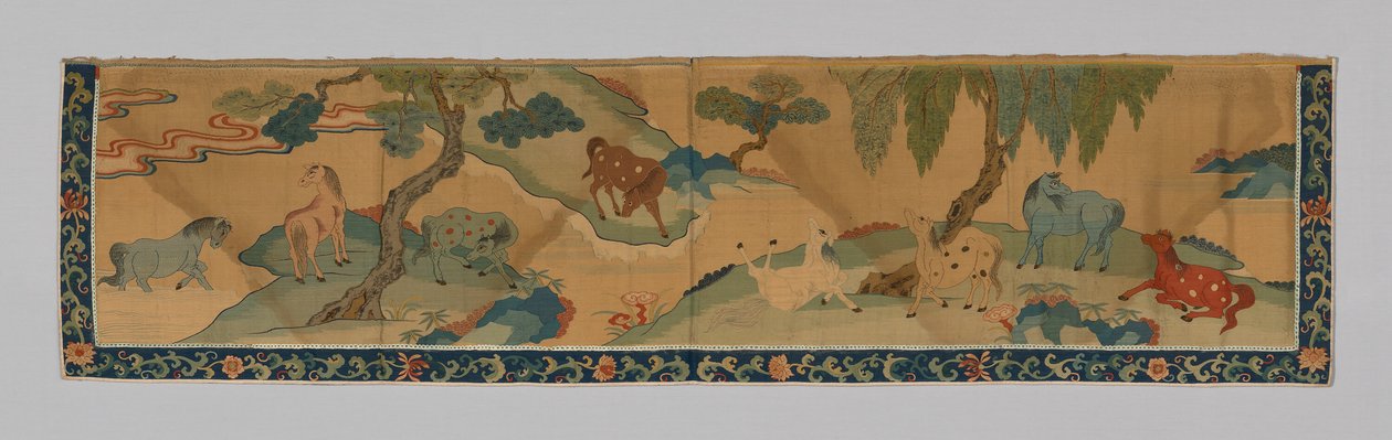 窗帘，中国，清朝1644-1911年，1790-1820年。 作者 不明