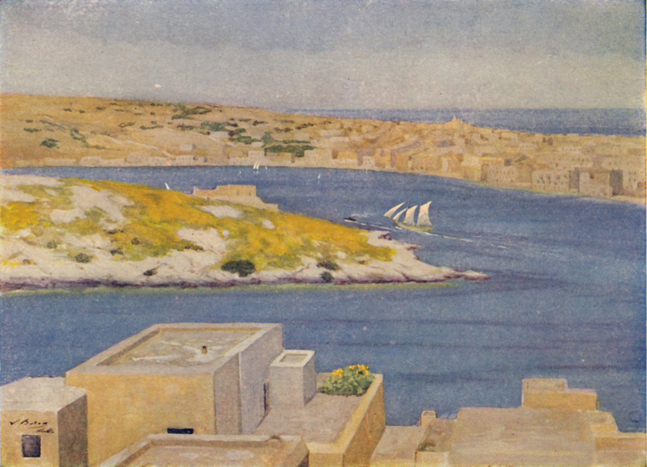 瓦莱塔港，1924年 作者 不明