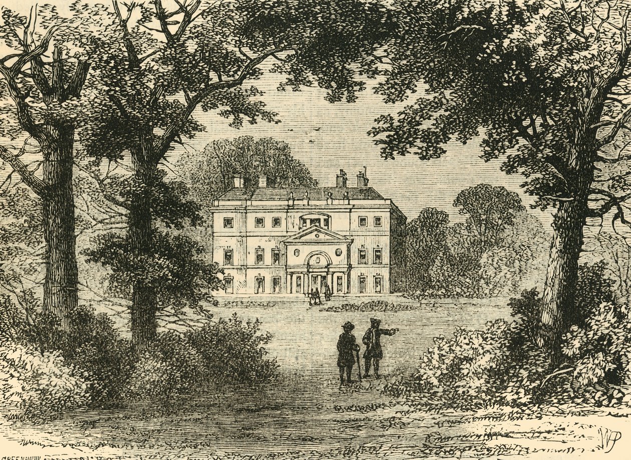 瓦恩大厦（Vane House），摄于1800年，约1876年。 作者 不明