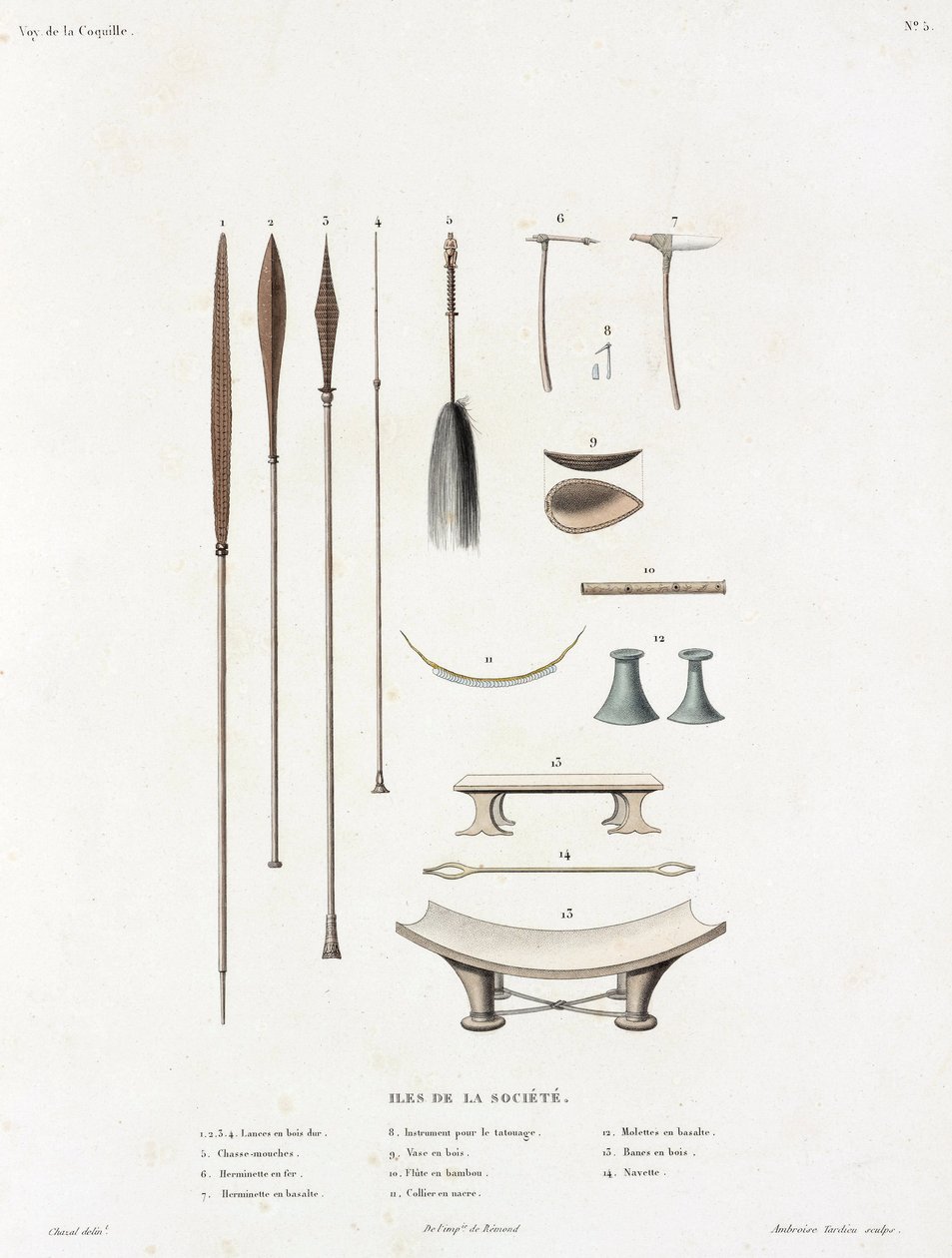 Various implements from the Society Islands 作者 不明