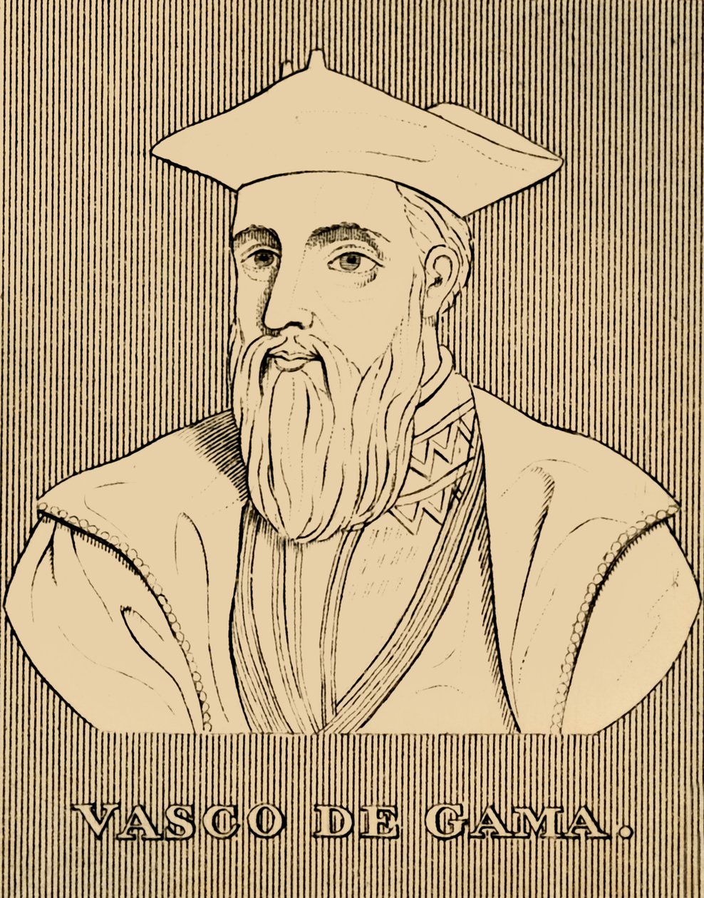 瓦斯科·德·伽马（Vasco De Gama），c1460s-1524，1830年。 作者 不明