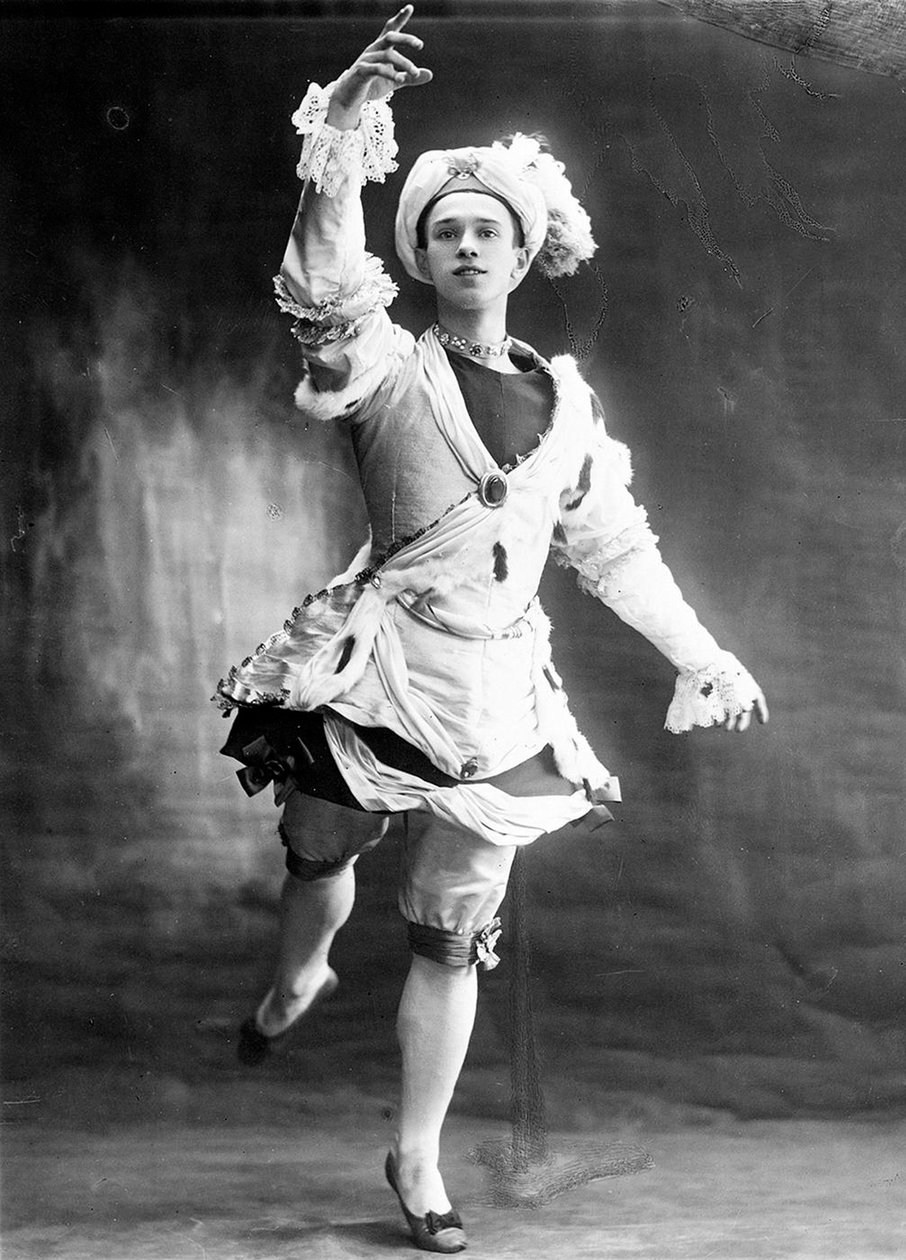 瓦斯拉夫·尼金斯基（Vaslav Nijinsky），俄罗斯芭蕾舞演员，1909年 作者 不明