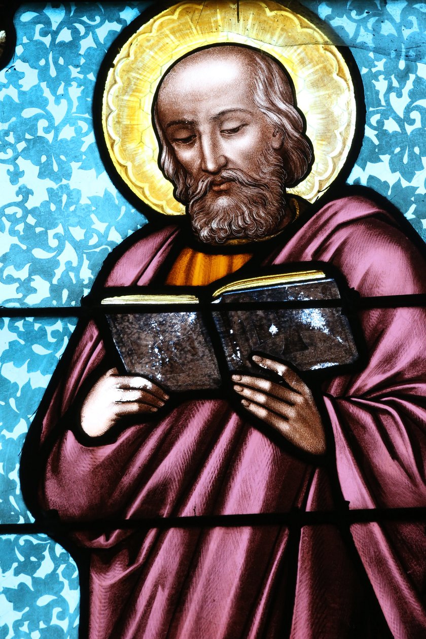 Vault de Lugny church. Stained glass window. Simon the Zealot. France 作者 不明