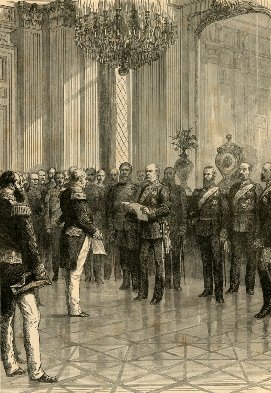 凡尔赛，1871年：1890年宣告德国威廉国王为皇帝。 作者 不明