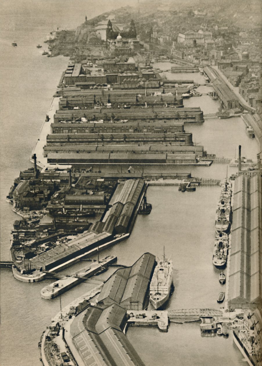 船只从利物浦启航，从默西河出发，到1936年 作者 不明