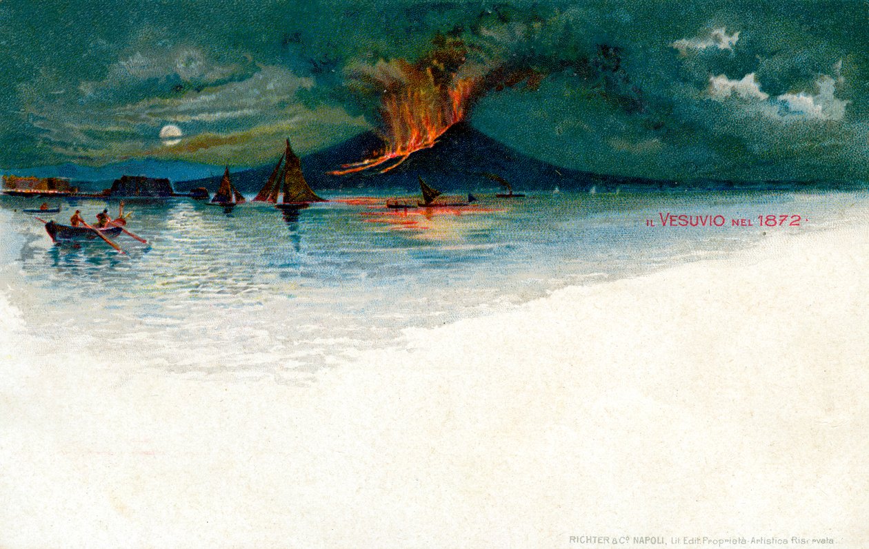 1872年的维苏威火山 作者 不明