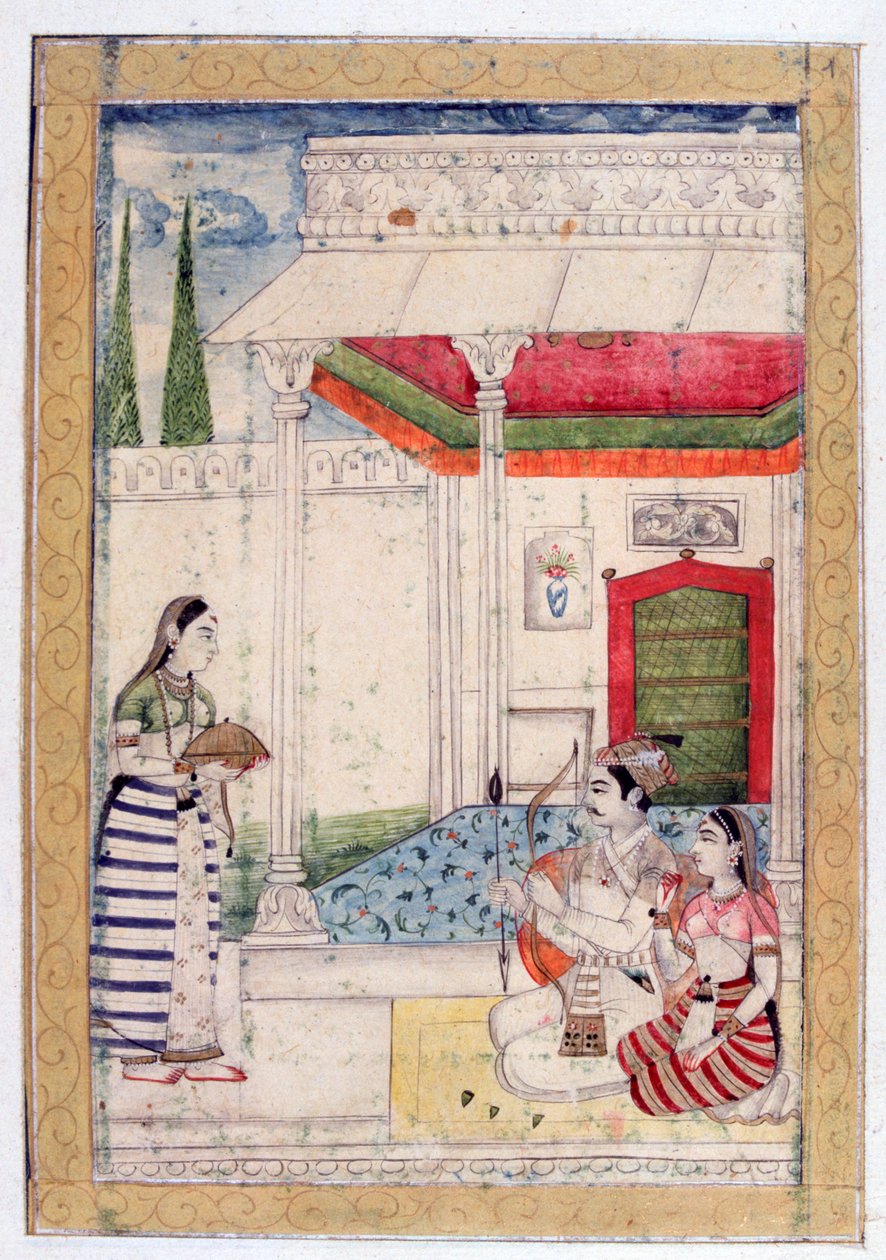 Vibhasa Ragini，Ragamala专辑，拉贾斯坦学院，19世纪 作者 不明
