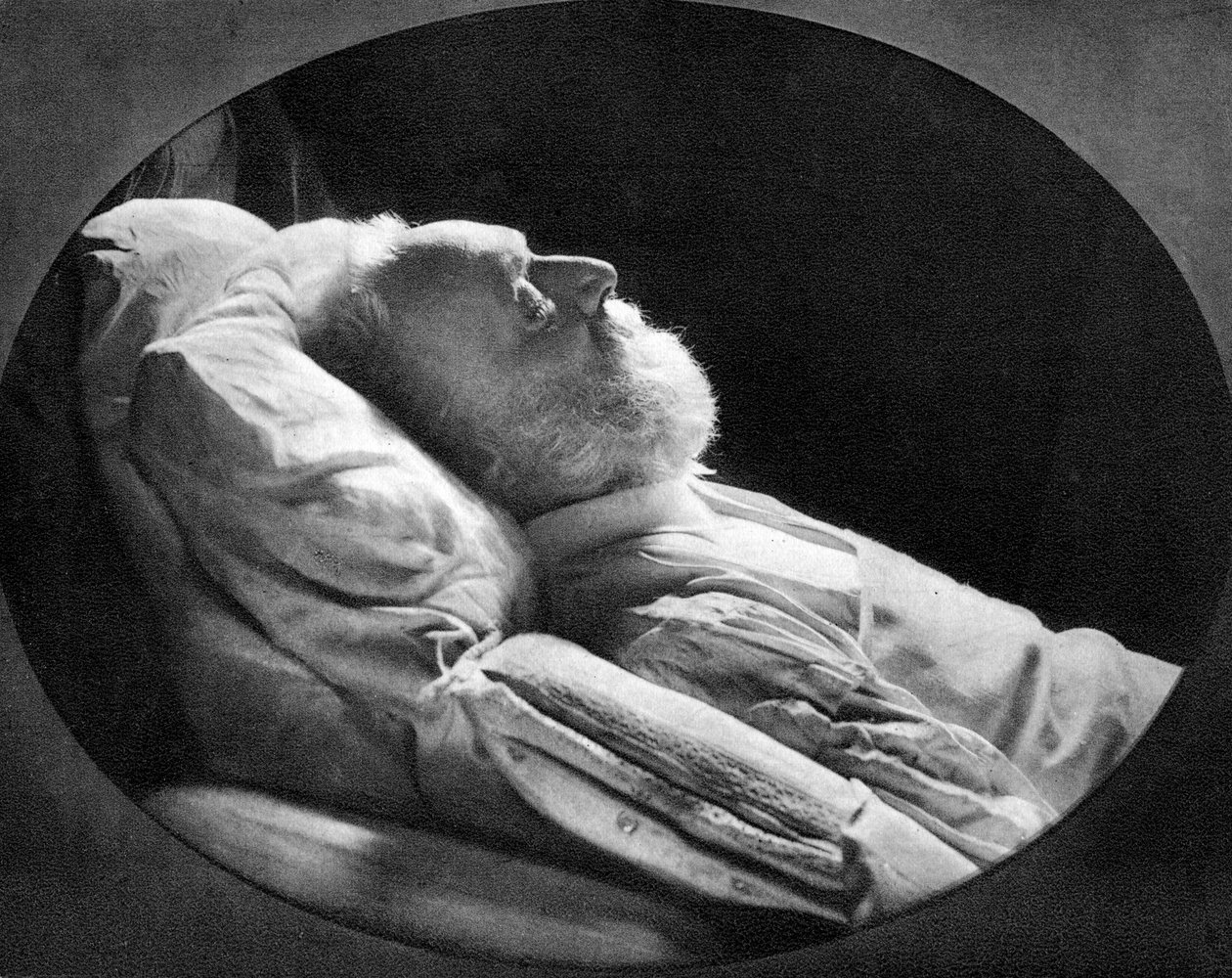 法国作家维克多·雨果（Victor Hugo）1885年5月22日在病床上 作者 不明