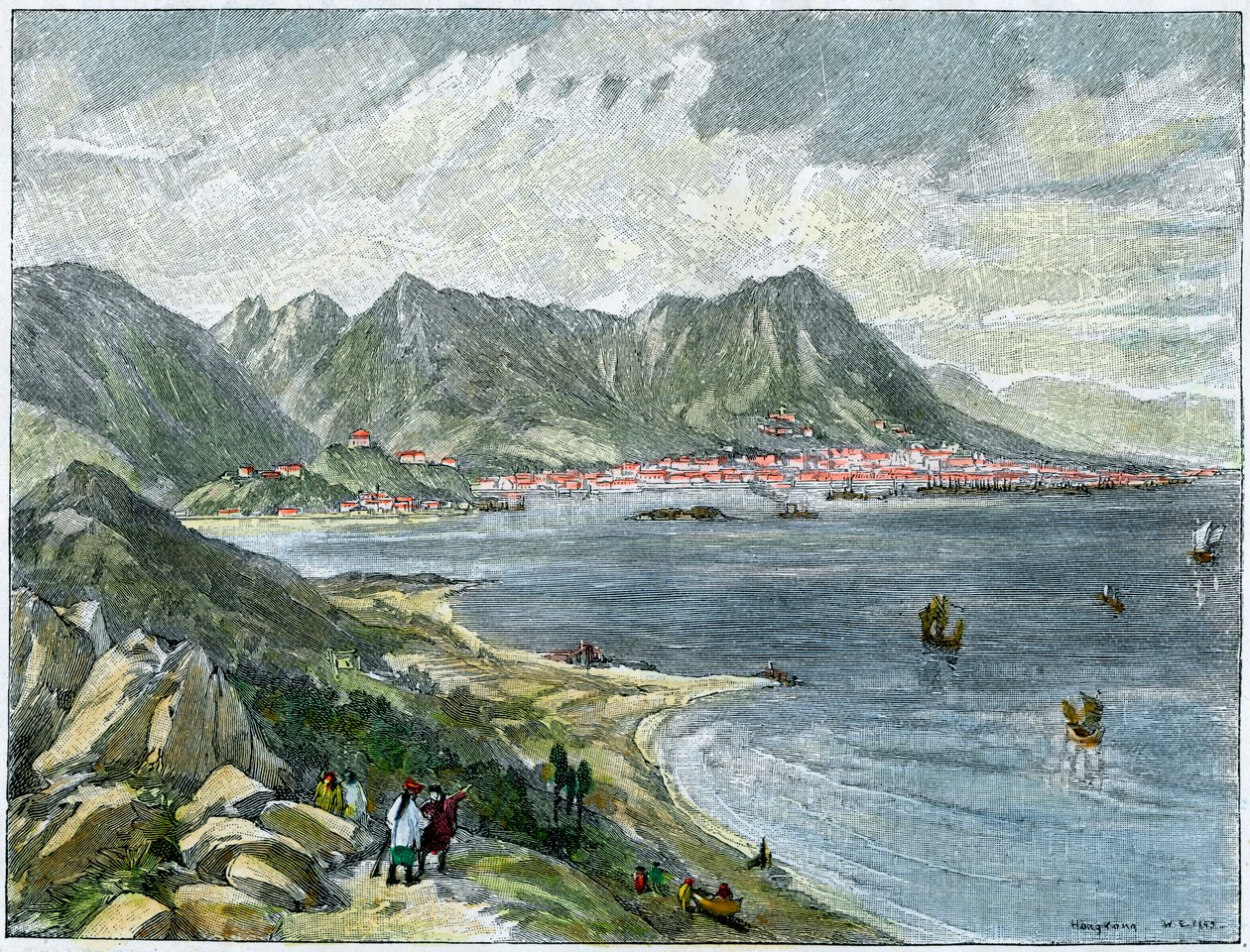 香港维多利亚，中国大陆，约1890年 作者 不明