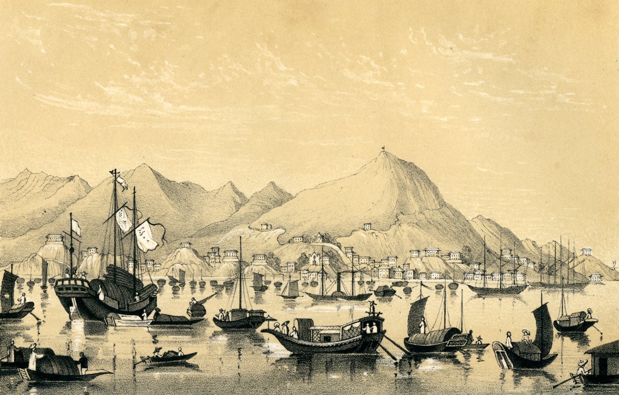 香港岛维多利亚镇，1847年 作者 不明