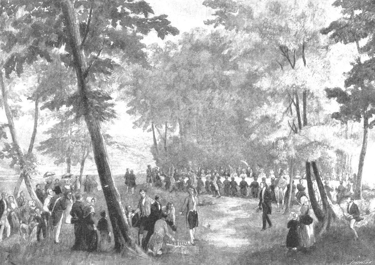 维多利亚女王（Victorias）于1843年访问路易斯·菲利普（Louis Philippe）：宴席尚佩特...在1901年的欧盟森林中。 作者 不明