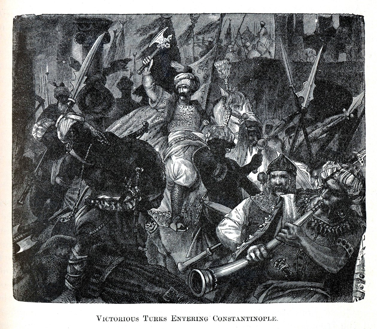 胜利的土耳其人进入君士坦丁堡，1882年 作者 不明