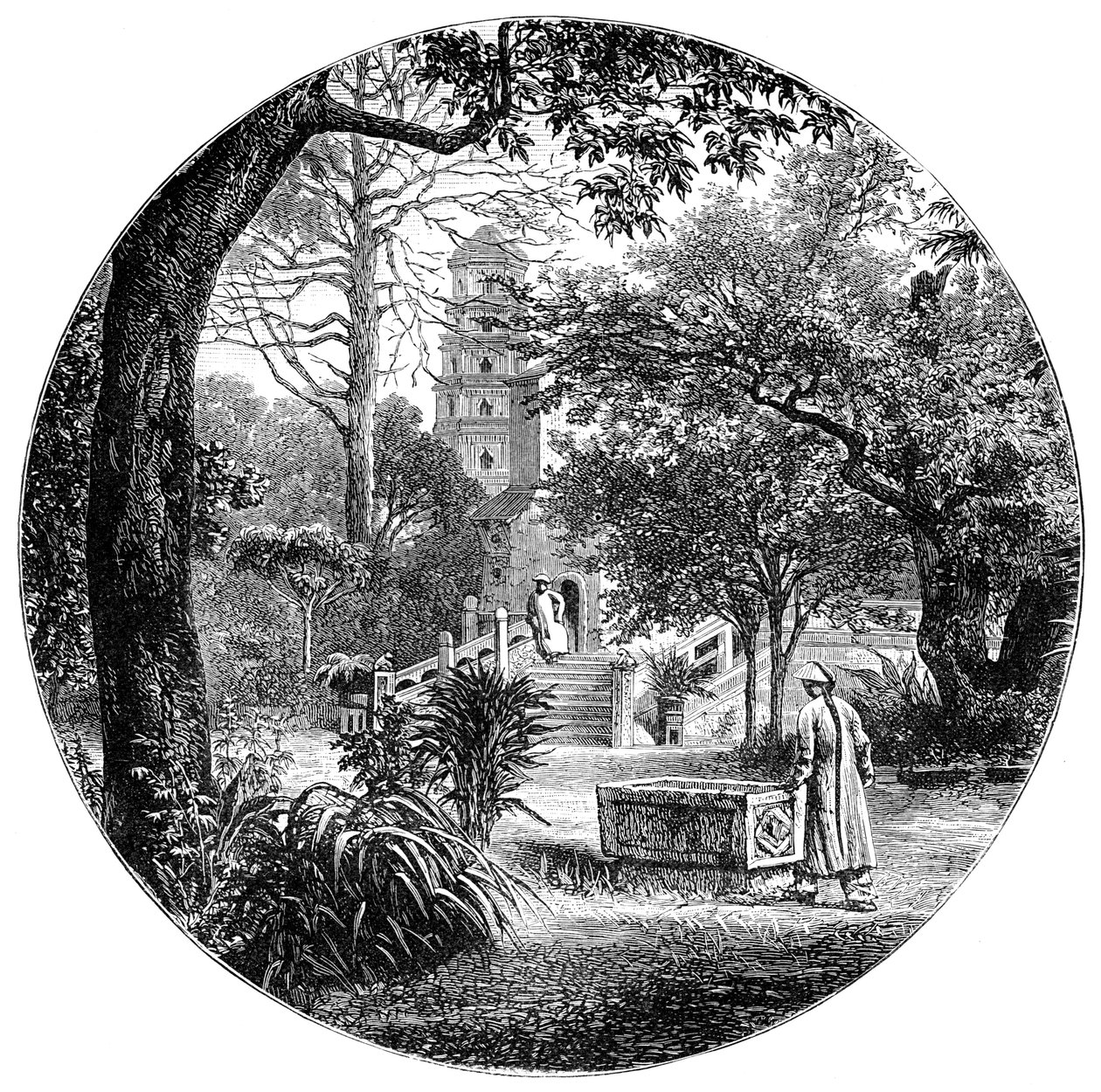 1900年的广州景 作者 不明