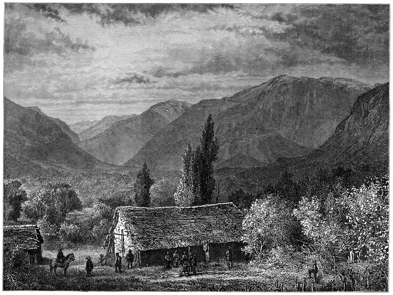 智利科尔迪勒拉山谷的风景，1877年 作者 不明