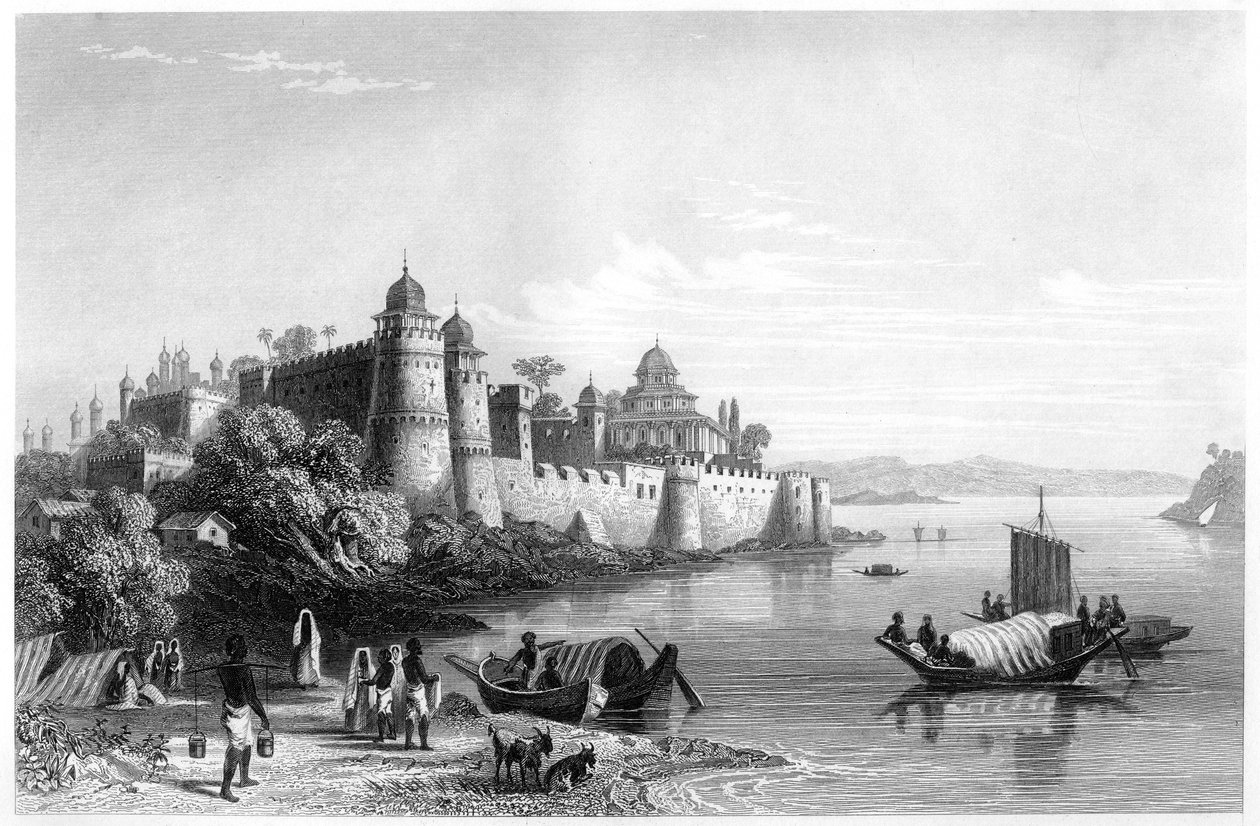 阿拉哈巴德的视图，显示要塞，c1860 作者 不明